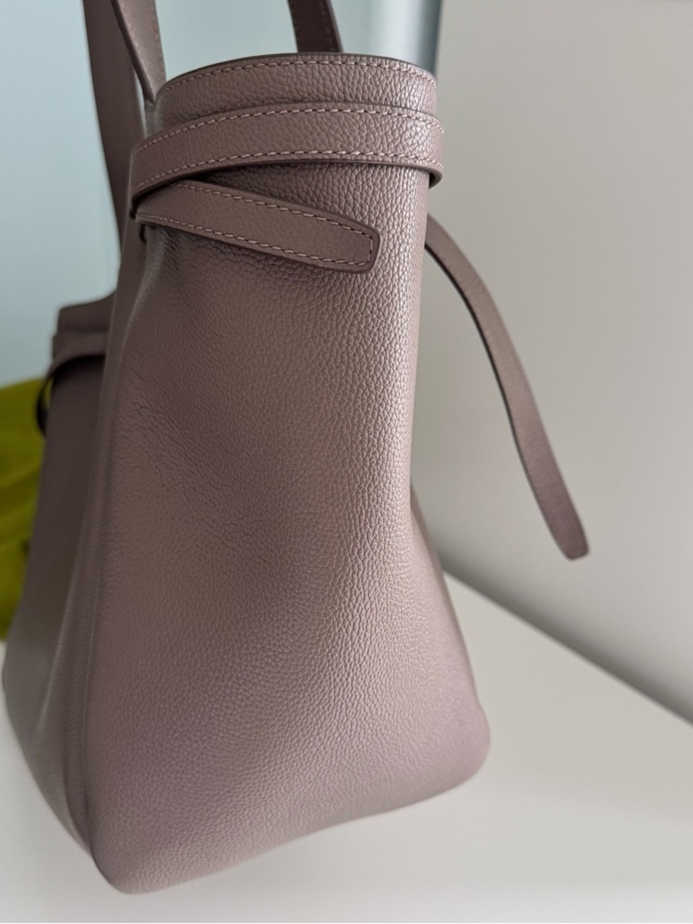 Tory Burch Large Romy Grey Wild Mushroom Tote Bag - Picture 5 of 16